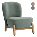 Comfortable Light Green Leisure Chair with Wooden Legs and Modern Design Color Options