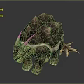 Ankylosaurus Dinosaur Figure With Armored Shell Horned Head And Spiked Tail