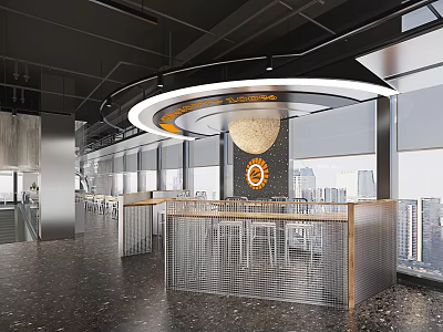 Modern Restaurant Bar 3d model