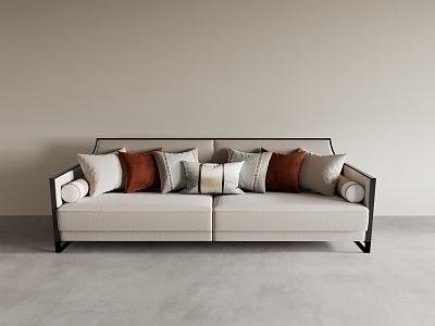 Sofa Living Room Sofa Multiplayer Sofa Chinese Style Sofa 3d model