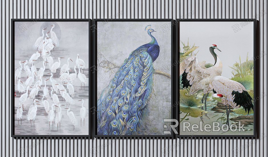 New Chinese Animal Painting Bird Animal Decoration Hanging Painting model