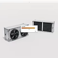 Efficient Air Conditioning Fans With Dual Blades And Metal Casing Design
