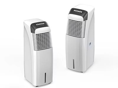 Portable White Electric Dehumidifiers For Effective Home Moisture Removal Daily Use 3d model
