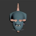 Blue Rat Game Movie Character With Large Ears And Round Body