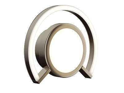 Stylish Modern Table Lamp With Ring Design And Round Light Source 3d model