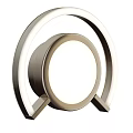Stylish Modern Table Lamp With Ring Design And Round Light Source