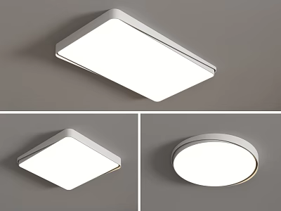 Ceiling Lamp Living Room Main Lamp Cream Fengyun Duo Square Dining Room Lamp Bedroom Lamps Combination Chandelier Nordic 3d model