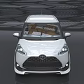 White Compact Car With Black Roof Brown Seats And Modern Design