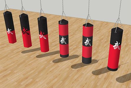 Modern Sandbags Taekwondo Gym Boxing Sandbags 3d model