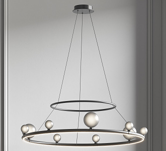 Modern chandelier 3d model