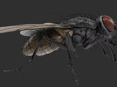 Realistic housefly insect pest 3d model Realistic housefly insect pest 3d model