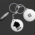 Stylish Bear Logo Metal Keychain Fashion Accessory for Clothing Outfits