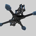 Carbon Fiber Quadcopter Drone Frame Structure Design 3d model