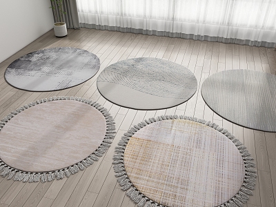 Modern Round Carpet 3d model