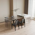 Dining Table and Chair Combination Dining Chair Single Chair Island Table Dining Table 3d model