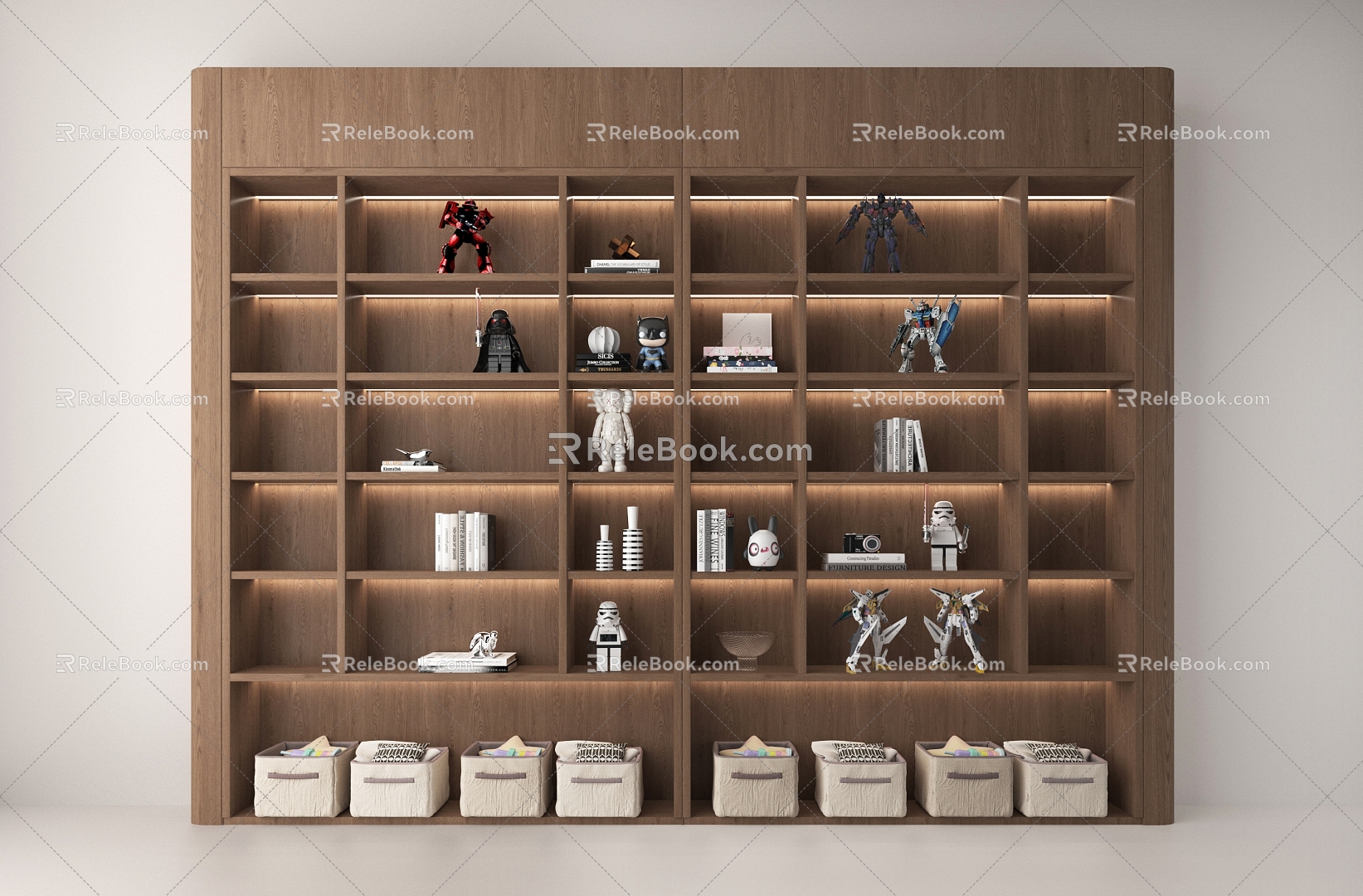 Modern Bookcase Modern Simple Display Cabinet Background Wall Cabinet 3d model