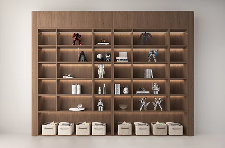 Modern Bookcase Modern Simple Display Cabinet Background Wall Cabinet 3d model
