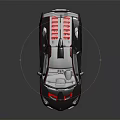 Black and Red Supercar with Sleek Body Red Accents Rear Spoiler and Sporty Wheels