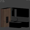 Modern Kitchen Interior With Stylish Cabinets Island Counter And Lighting Design