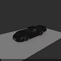 Black Aerodynamic Race Car With Streamlined Body Large Mesh Wheels And Sporty Interior