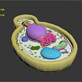 Medical Device Cell Structure Model Featuring Colorful Organelles For Biology Anatomical Demonstration