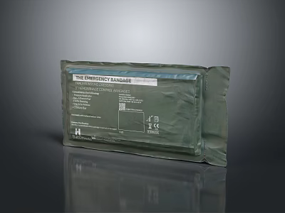 Sterile Emergency Bandage Medical Device with Sealed Packaging for First Aid Wound Treatment and Care 3d model