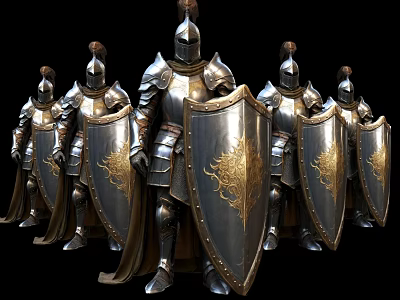 Medieval Swordsman Armor Soldier Warrior Retro Warrior Medieval Warrior Game Warrior Shield Soldier Weapon 3d model