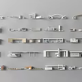 Modern residential gate factory gate school gate guard 3d model