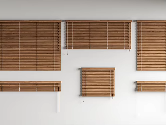 Bamboo blinds Roller blinds Wooden venetian blinds 3d model