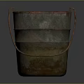 bucket iron bucket mud bucket cement bucket 3d model