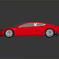 Pink Convertible Sports Car Featuring Transparent Roof Sleek Body Black Wheels And Dark Background Reflection