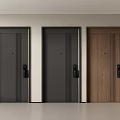 Security Doors Modern Design With Different Dark And Wooden Texture Styles For Interior 3d model