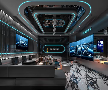KTV private rooms 3d model