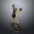 Industrial Style Metal Table Lamp With Gear Base And Pipe Structure Lampshade