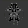 Sci Fi Spaceship Model With Detailed Engines Weapons And Gray White Exterior 3d model