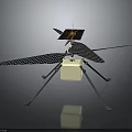 Solar Powered Space Probe With Deployable Solar Panels And Sturdy Support Legs Main Unit