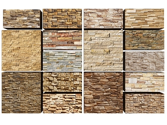 Modern wall culture brick 3d model