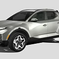 Silver Modern Pickup Truck With Sleek Front Fascia And Alloy Wheels