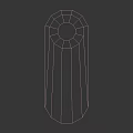 Gray Mechanical Part 3D Render With Rectangular Base And Circular Protrusion