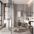 Modern toilet 3d model