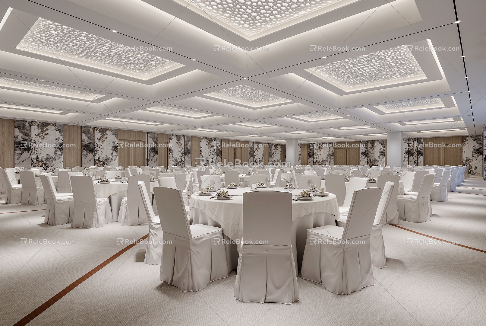 Modern Hotel Ballroom 3d model