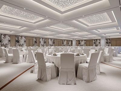 Modern Hotel Ballroom 3d model