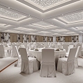 Modern Hotel Ballroom 3d model