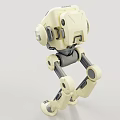 Detailed Futuristic Game Movie Robot Character With Mechanical Design And Blue Light