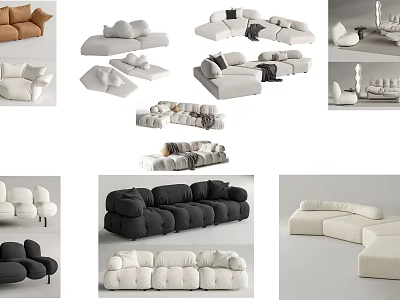 Modern Sofa And Coffee Table Set With Various Designs For Living Room Furniture 3d model