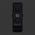 Dark Blue Police Military Vehicle With 313 Marking And Emergency Lights