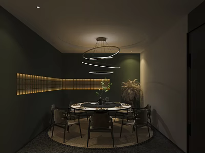 Modern Room Restaurant Room 3d model