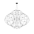 Unique Modern Chandelier With Intricate Geometric Interwoven Lines And Spherical Design