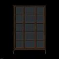 Wooden Wine Cabinet With Glass Doors For Display And Storage In Home