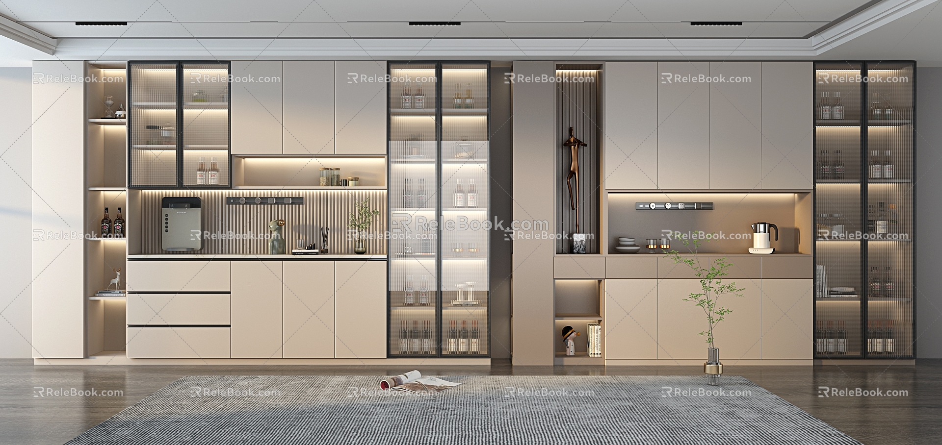 Modern Wine Cabinet 3d model